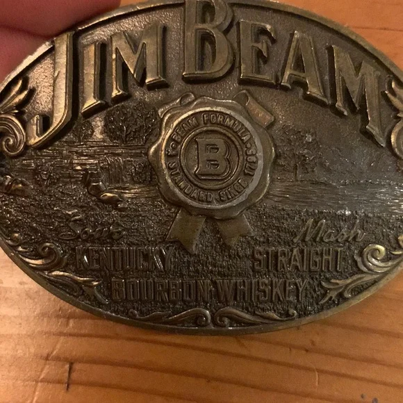 Jim Beam Kentucky Bourbon Whiskey vintage belt buckle, 1993 limited edition - Picture 3 of 3